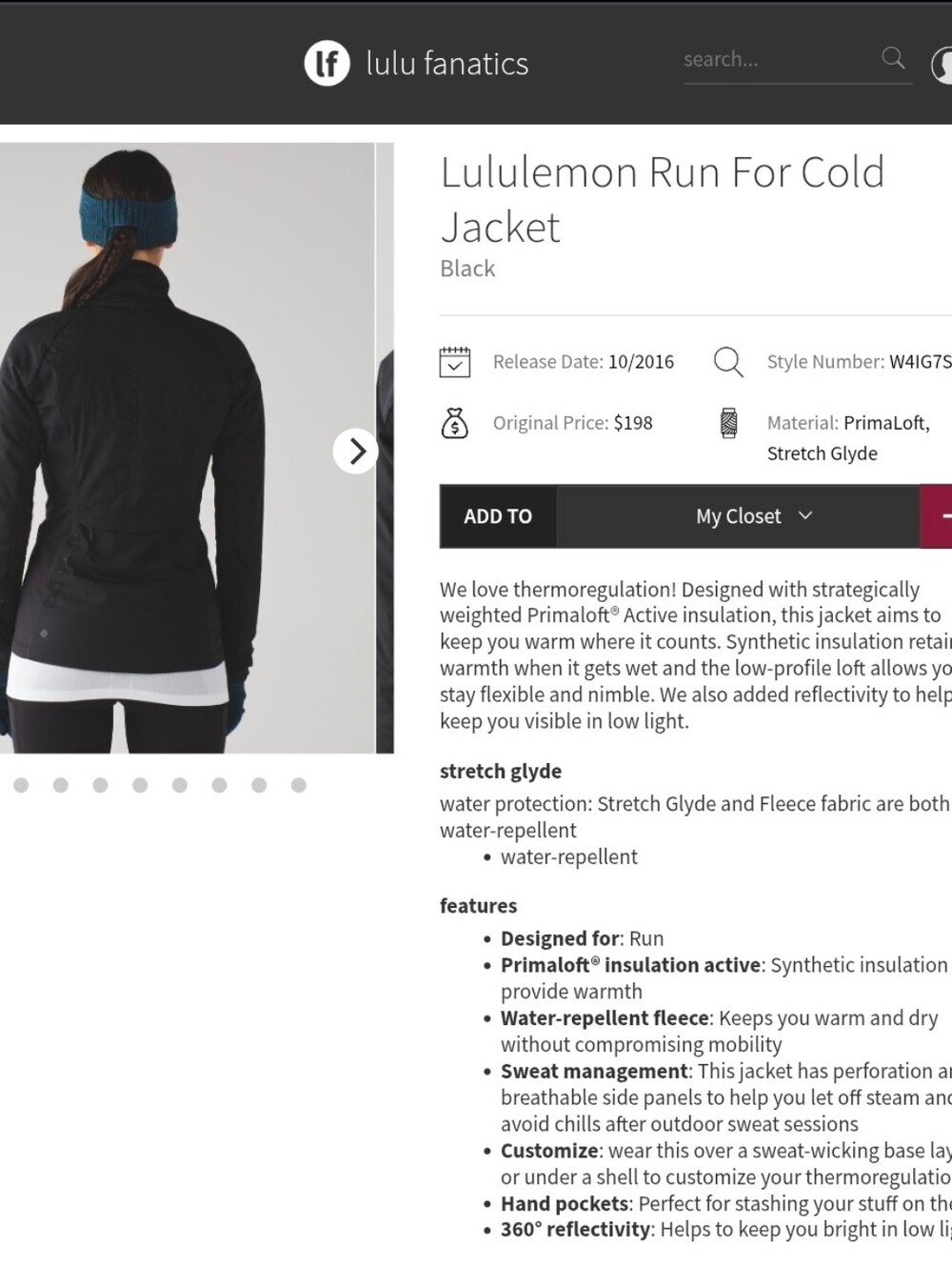 Lululemon Run For Cold Jacket - Picture 7 of 7